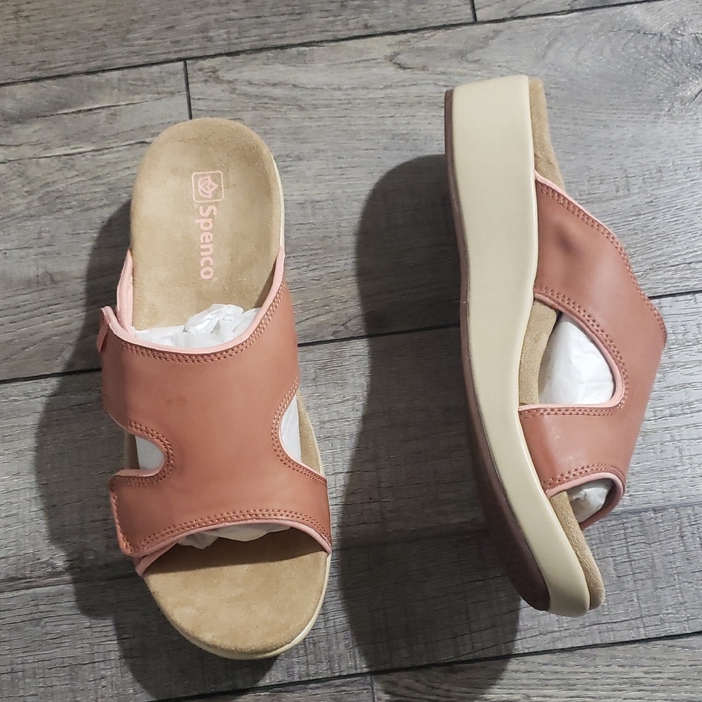 Spenco Women's Karla Wedge Sandal, Coral Cloud, Sz 11B
